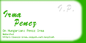 irma pencz business card